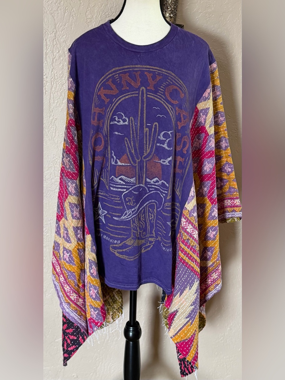 Gorgeous Johnny Cash Kantha Kimono
